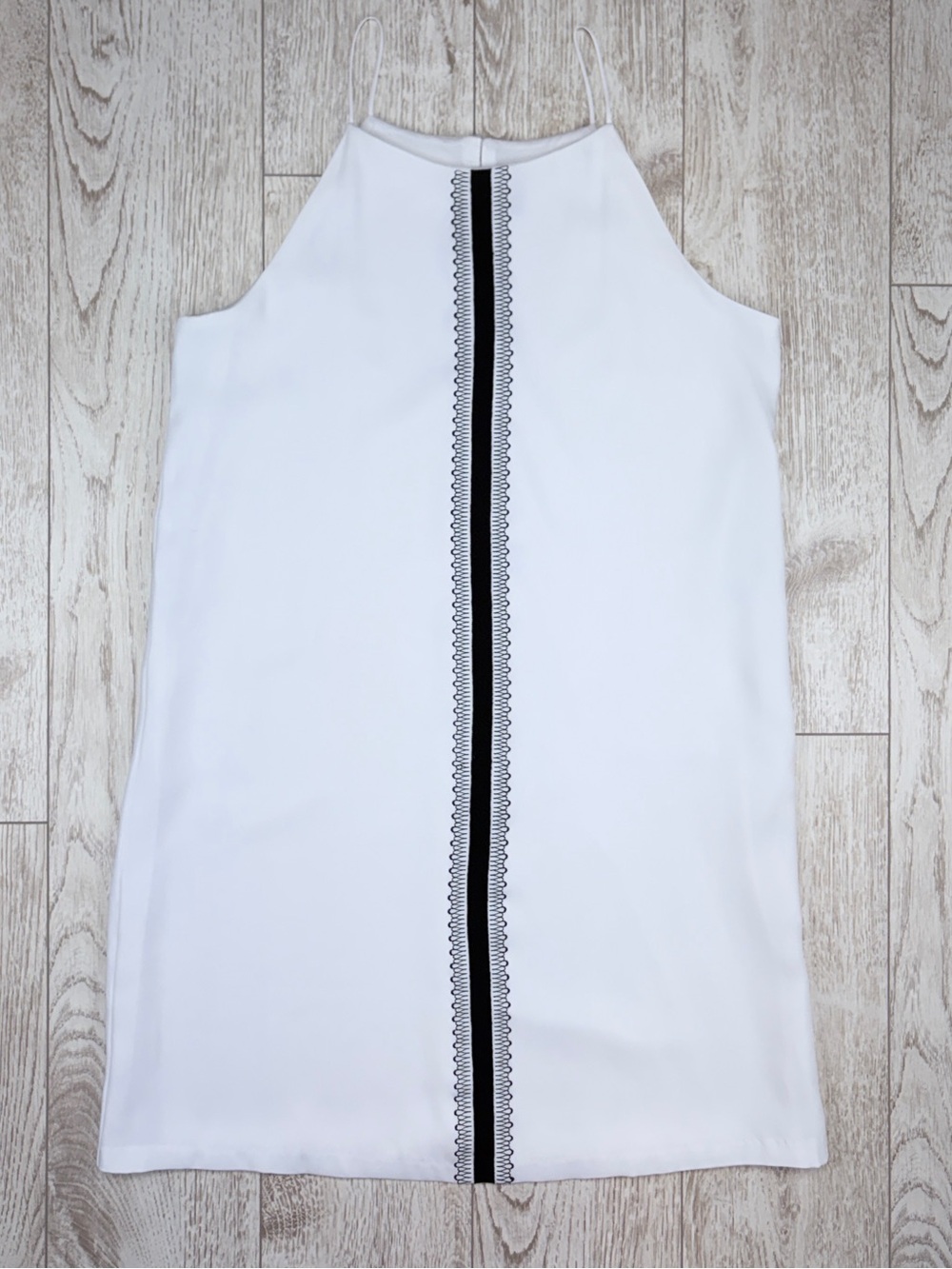 Tristan Size M White Sheath Halter Dress